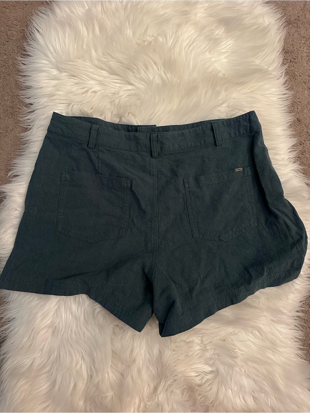 O'Neill Navy High-Waist Button-Front Shorts - Picture 2 of 3